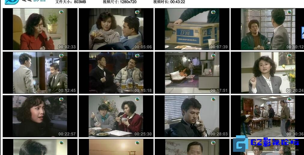 G8怀旧社区分享[香港TVB][优皮干探]1990年[国语无字幕][GOTV源码 ][720P高清MP4/15.6G/每集800M][百度网盘资源下载][邓萃雯/张兆辉/邵仲衡 第2张截图