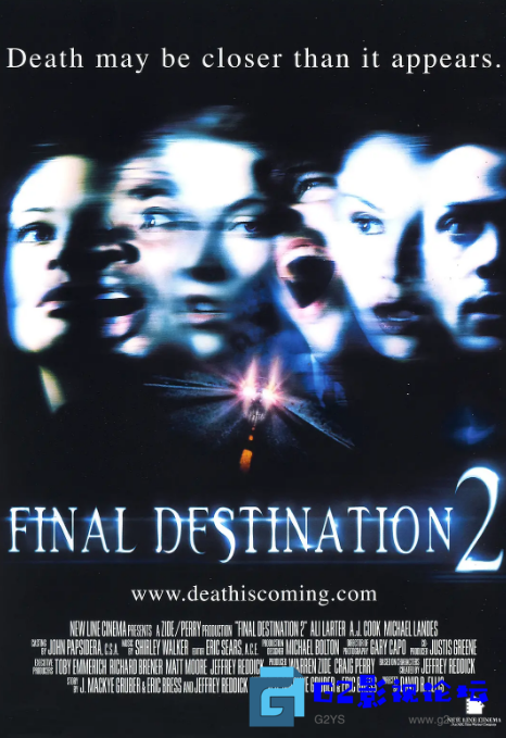 G8怀旧社区分享[电影] 《死神来了2 Final Destination 2》【英语】【中字】【高清】【恐怖/惊悚】【网盘资源】在线免费下载看完整版正片 第1张截图