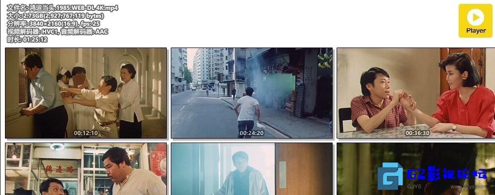 G8怀旧社区分享[喜剧] [鸿运当头] [1985] [郑则仕 / 泰迪·罗宾 / 高雄][国语无字][MP4/2.72G/WEB-DL 4K][无水印] 第1张截图