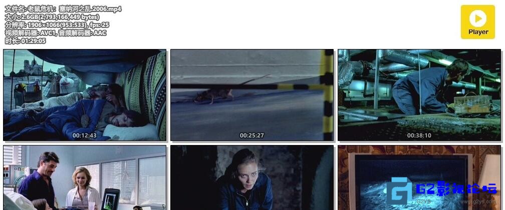 G8怀旧社区分享[百度云+迅雷云][老鼠危机：塞纳河之乱 Alerte à Paris!][2006][英语中字][mp4/2.6G/WEB-DL 1080P.无水印] 第1张截图