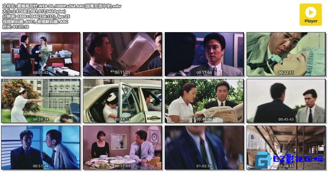 G8怀旧社区分享[惊悚] [百度云][黄蜂尾后针 (完整版)][1993][Web-DL.1080P.x264.AAC.MKV/2.86G][国粤双语/中字] 第1张截图