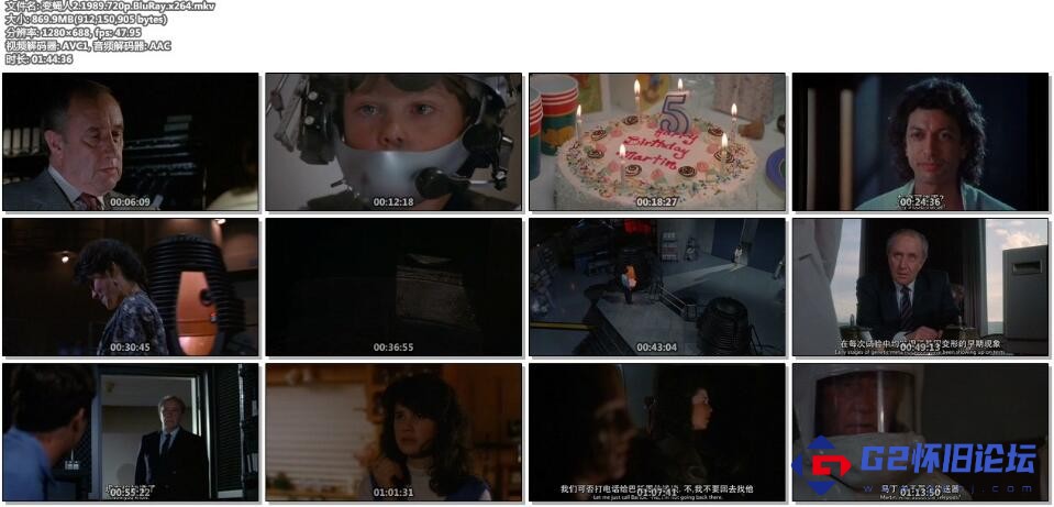 G8怀旧社区分享【变蝇人2】[1989][BluRay-720p][内挂-特效中英双字][带海报介绍字体文件-MKV-869M] 第1张截图