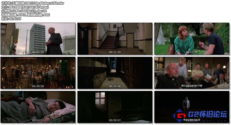 G8怀旧社区分享【天魔回魂】[1987][BluRay-720p][内挂-中文字幕][带海报介绍-MKV-883MB][无水印无广告-百度盘] 第1张截图