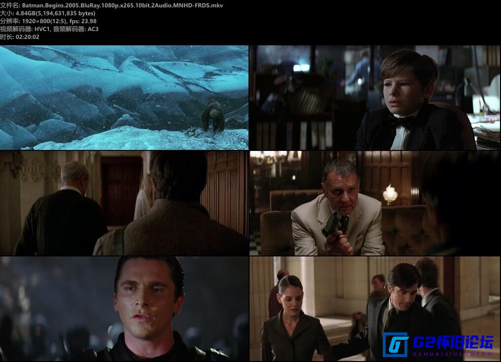 G8怀旧社区分享蝙蝠侠：侠影之谜百度云盘资源下载.Batman.Begins.2005.BluRay.1080p.x265.10bit.2Audio.MNHD-FRDS Top 250 第2张截图