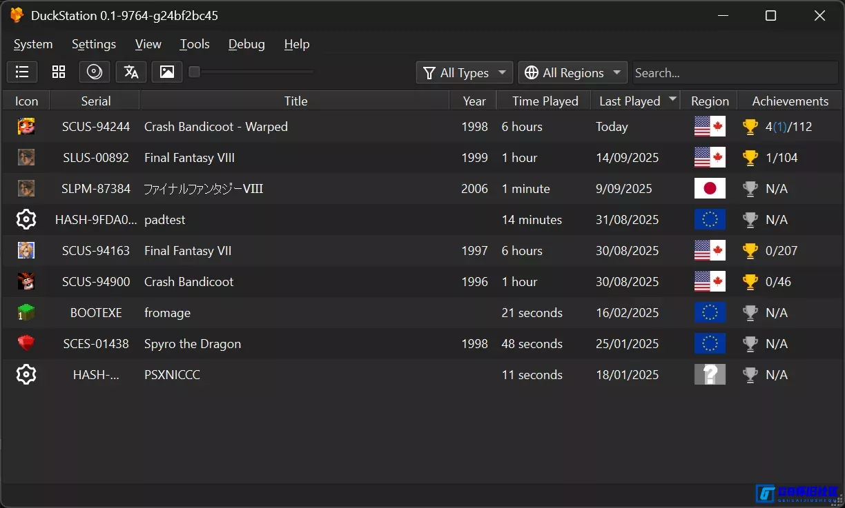 G8怀旧社区 最好用的PS1模拟器 DuckStation v0.1-9903附PS1 Bios和PS1中文游戏 下载即玩 第1张截图 G8怀旧社区分享最好用的PS1模拟器 DuckStation v0.1-9903附PS1 Bios和PS1中文游戏 下载即玩 第1张截图