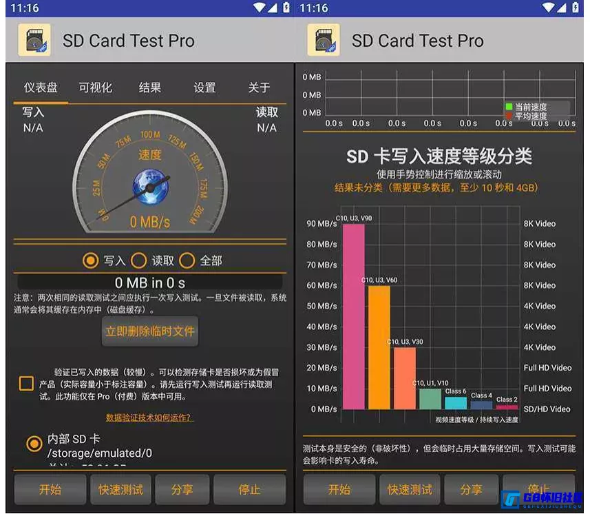 G8怀旧社区分享SD Card Test Pro 安卓内存卡SD卡测速工具专业解锁高级版 识别扩容卡 第1张截图